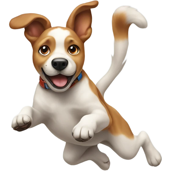Dog jumping on 2 legs emoji