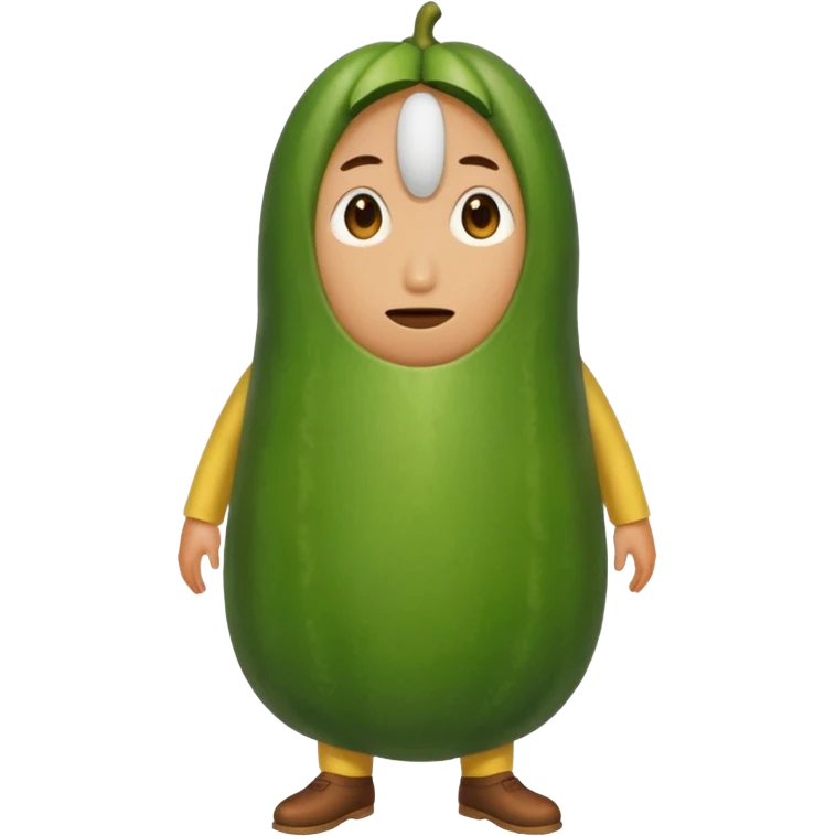 Pepino fino sem rosto emoji