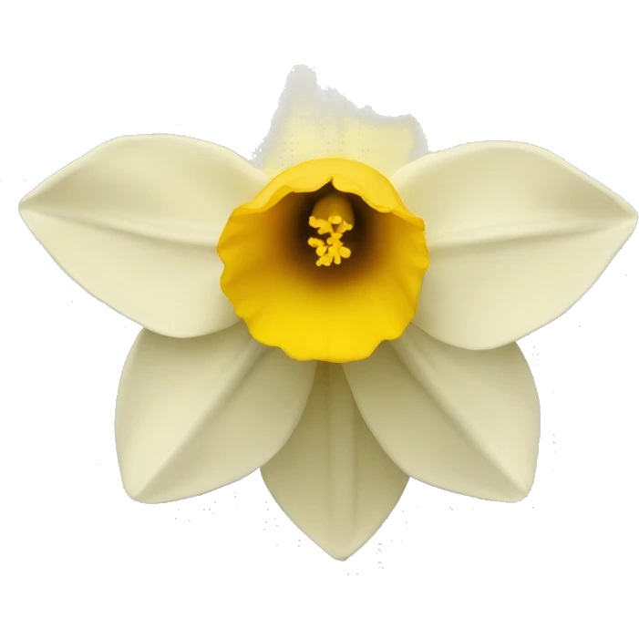 simple Daffodil emoji balck and white emoji