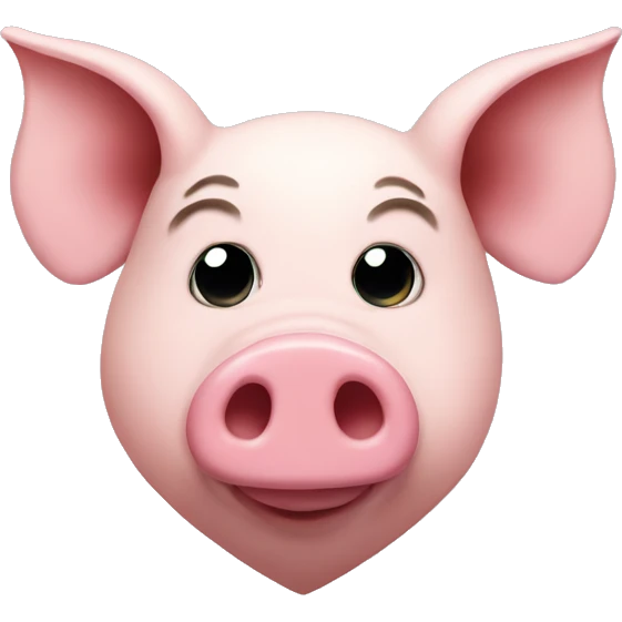 Heart with a pig's nose emoji