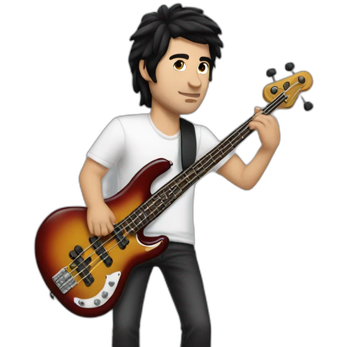 bass player, black hair, white dude emoji