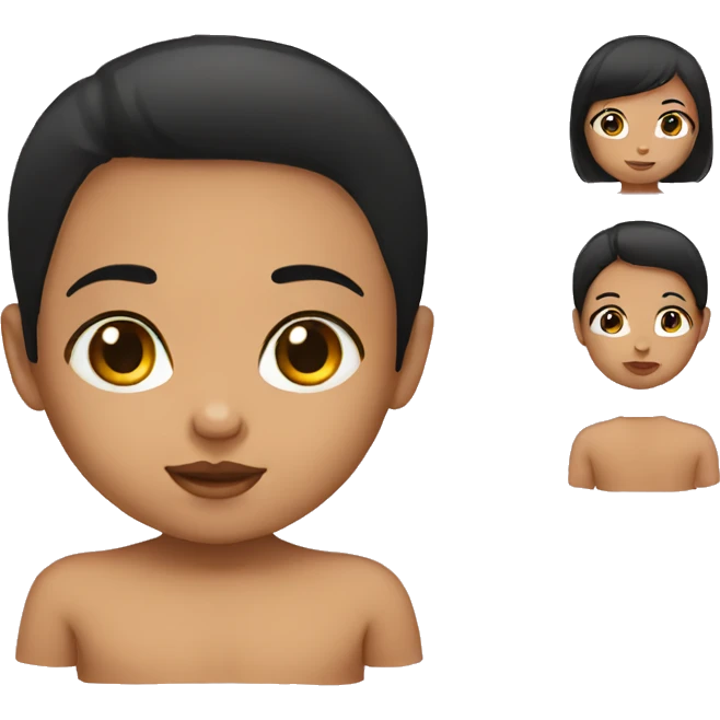 baby with black straight hair emoji