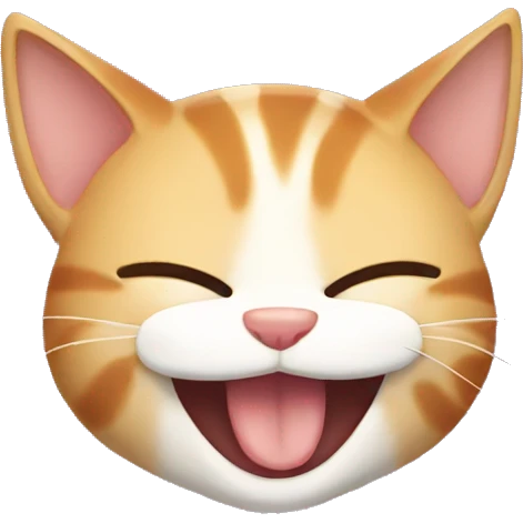 Cat laughing cute  emoji