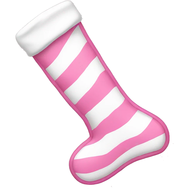 Pink and white stocking  emoji