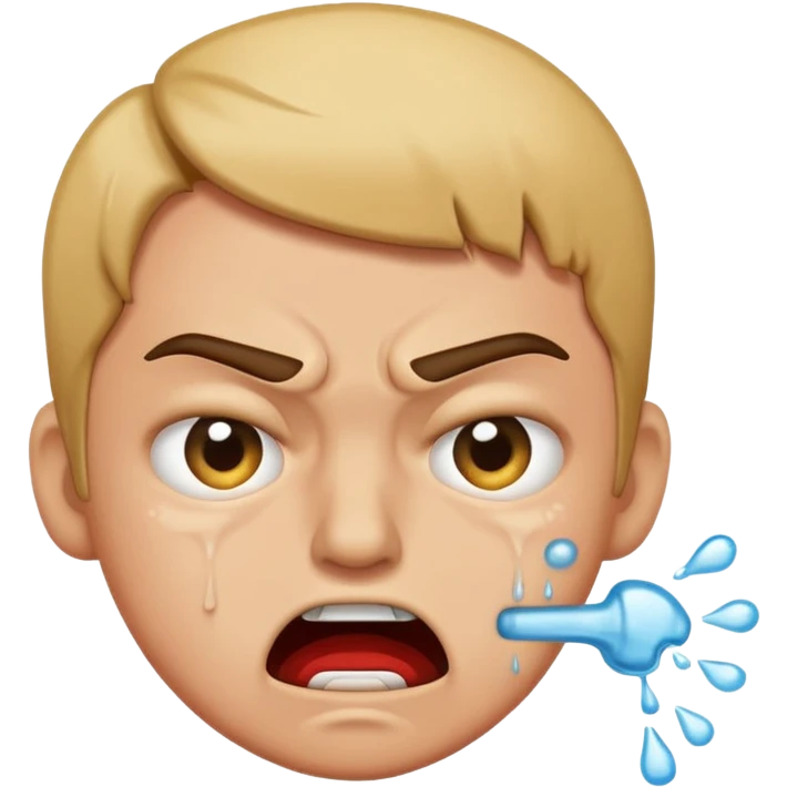 Throwing spit in someone's face emoji