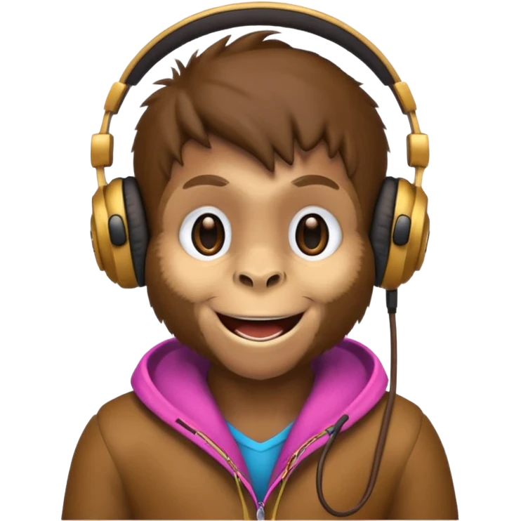 monkey with headphones emoji