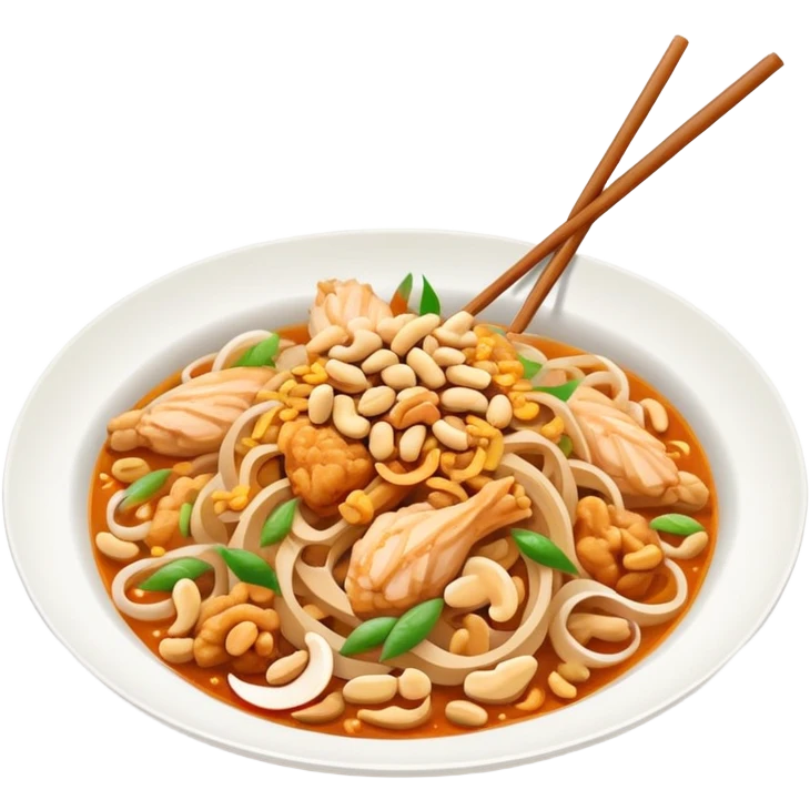 Simple Pad Thai chicken emoji