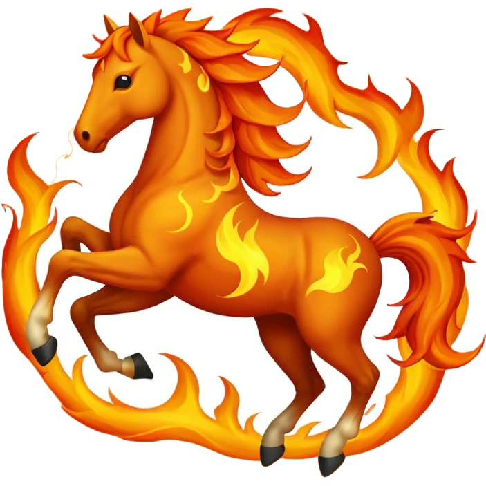 Happy fire horse emoji  emoji