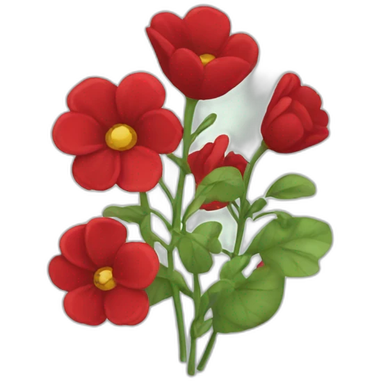 Fleurs rouge emoji