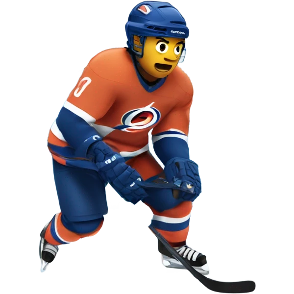 Hockey player with a hurricane in the background emoji