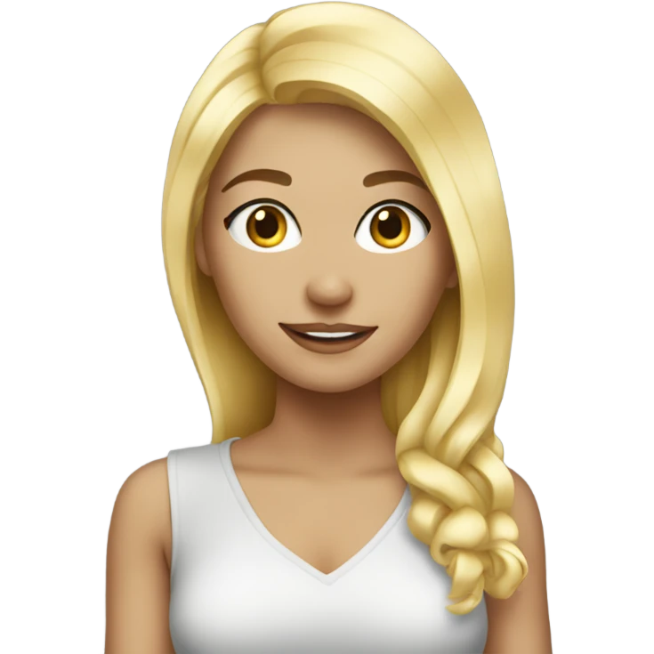 Beautiful blonde girl emoji