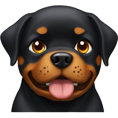 Rottweiler pooping emoji