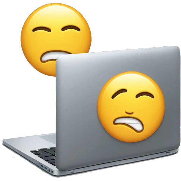 mac book and mirror emoji