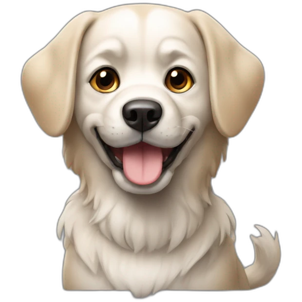 Chat sur un chien emoji