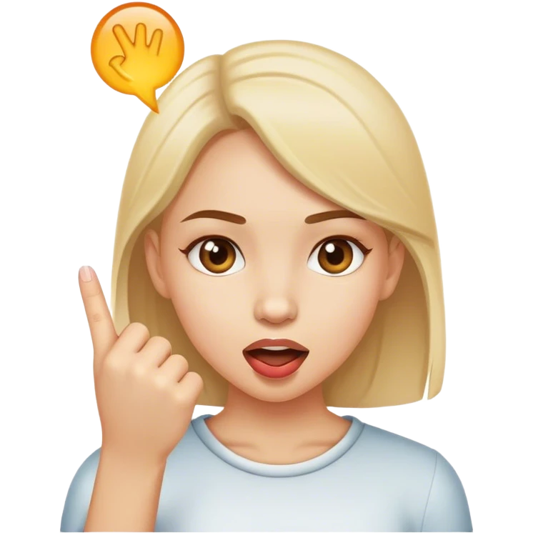 girl biting her pointer finger  emoji