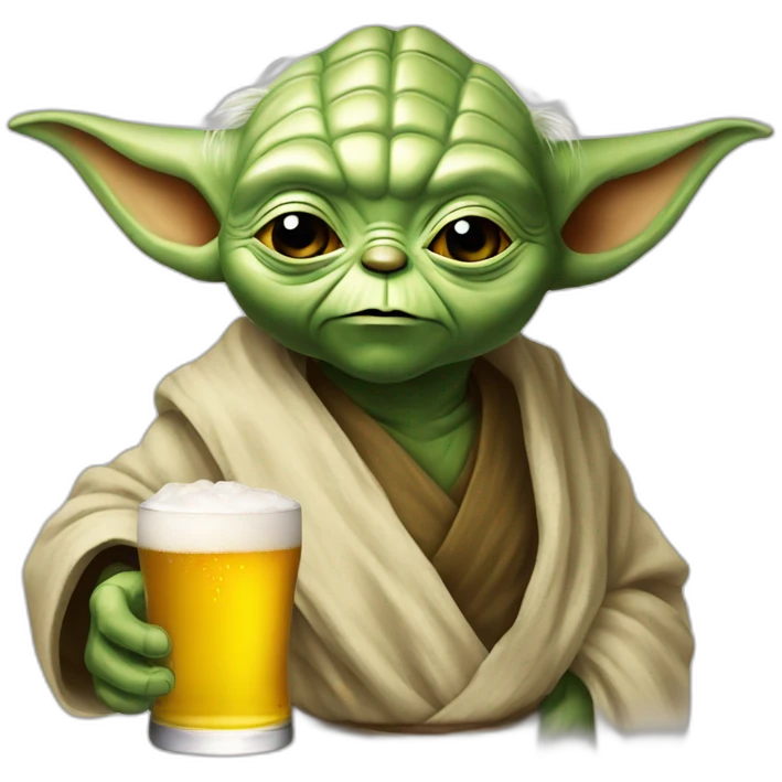 Yoda drink à beer  emoji