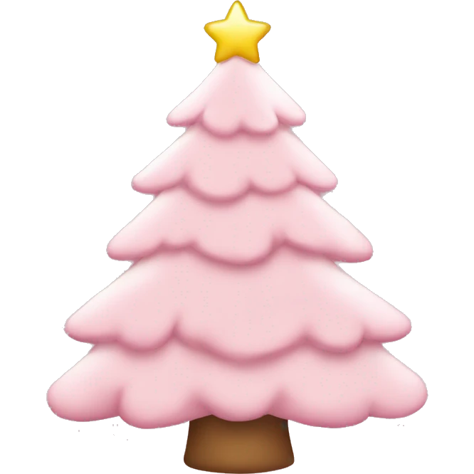 light pink christmas tree emoji