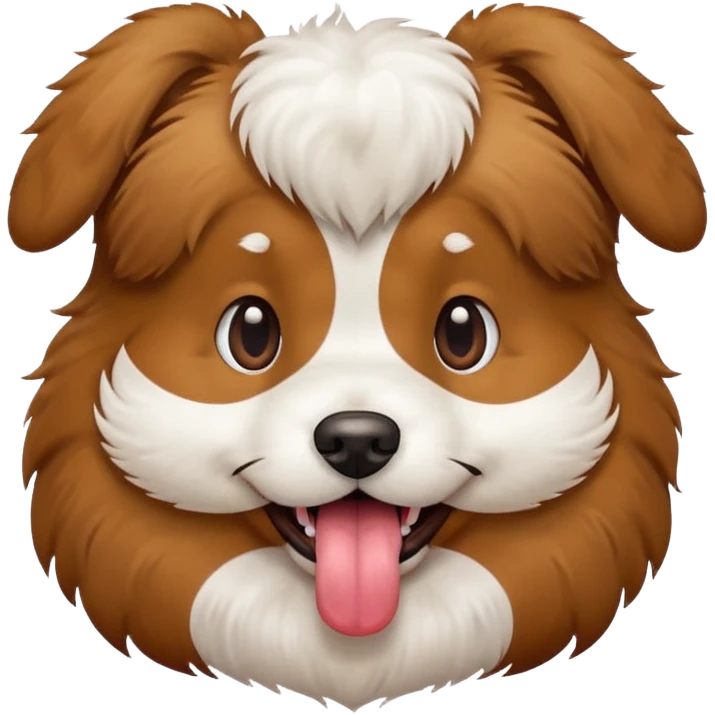 Realistic dog cute emoji