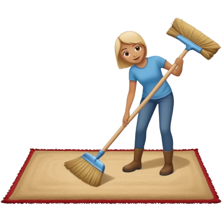 Lifting up a rug and sweeping  stuff under to hide things emoji