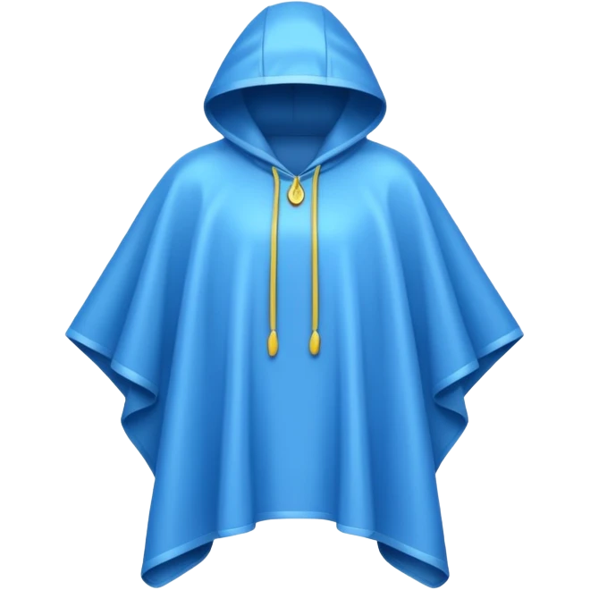 rain poncho blue emoji