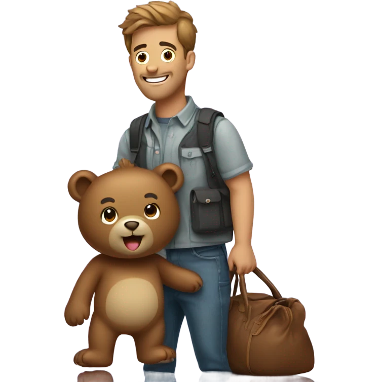 Bear with fellow Tom bag emoji