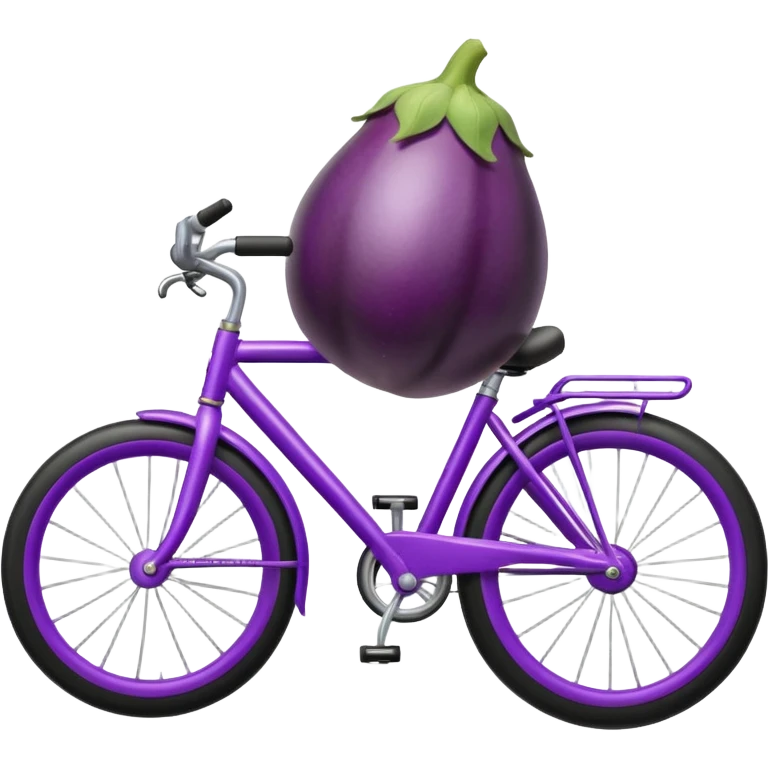 eggplant on bike emoji