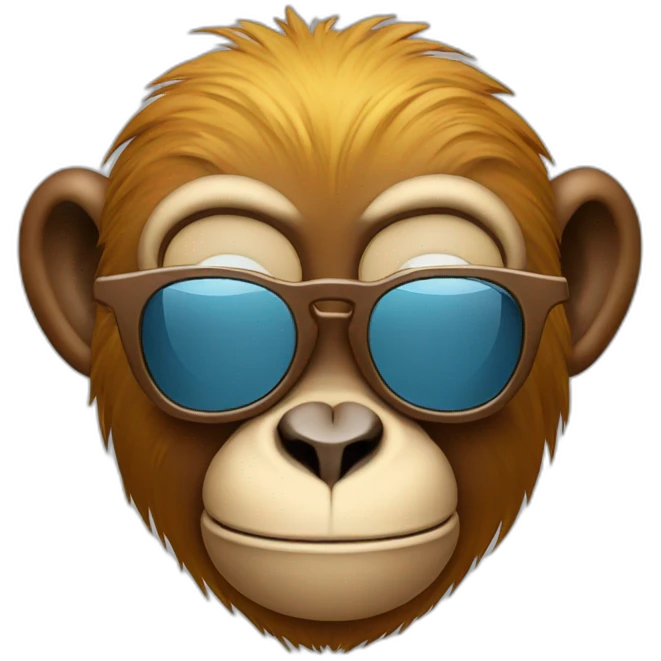 head of monkey with a sunglusses emoji