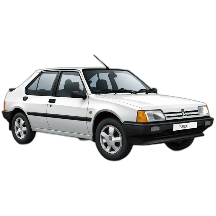white peugeot 309 emoji