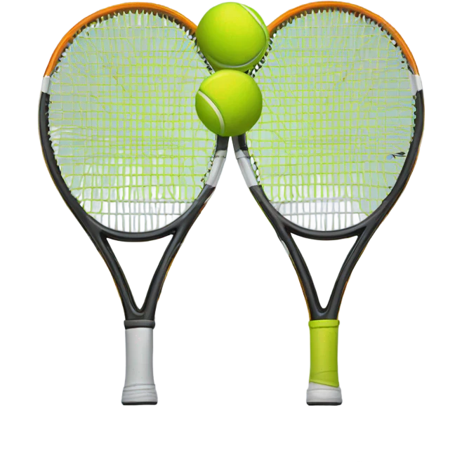 Two tennis racquets kissing emoji