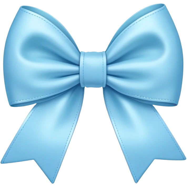 muted light Pastel blue bow  emoji