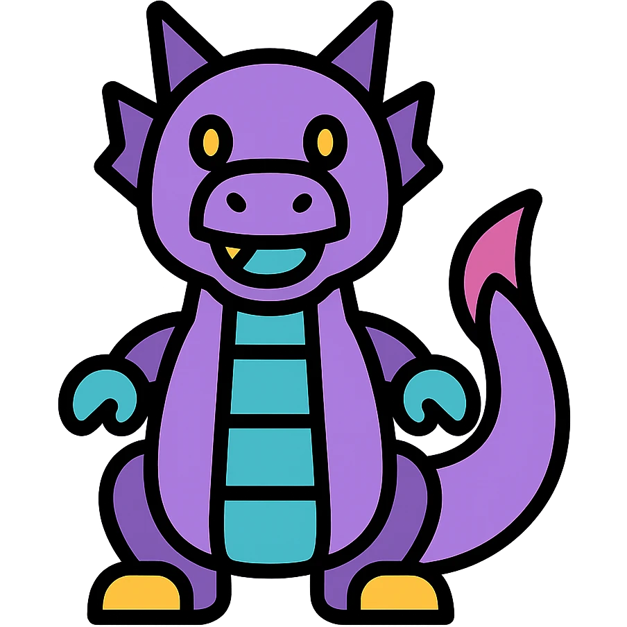purple robot dragon icon emoji