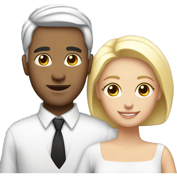 White Loving couple emoji
