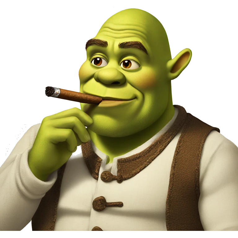 Shrek smoking a cigar  emoji