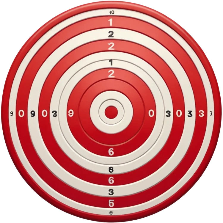 Red-white bullseye target board emoji