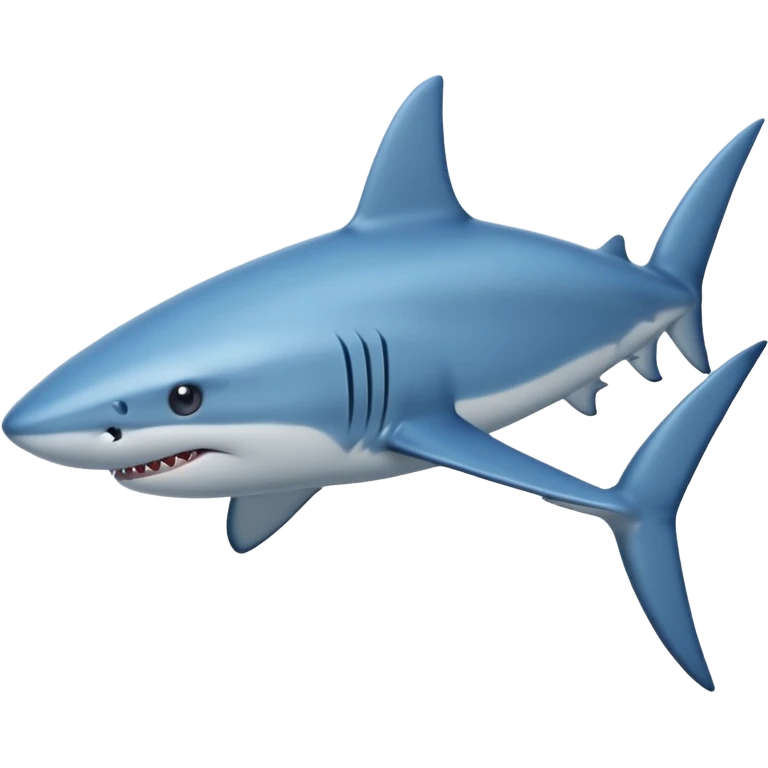 A blue shark emoji