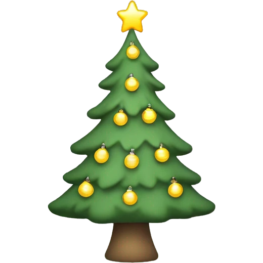 Sage green christmas tree with christmas chain lights without decorations emoji