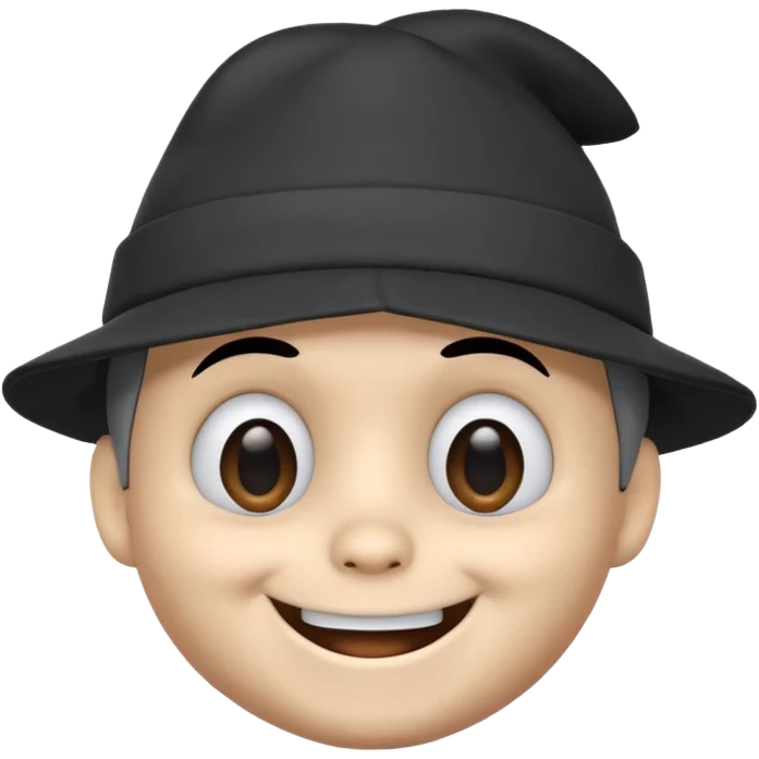 Jake E Boo 3d animated Head looking cool emoji