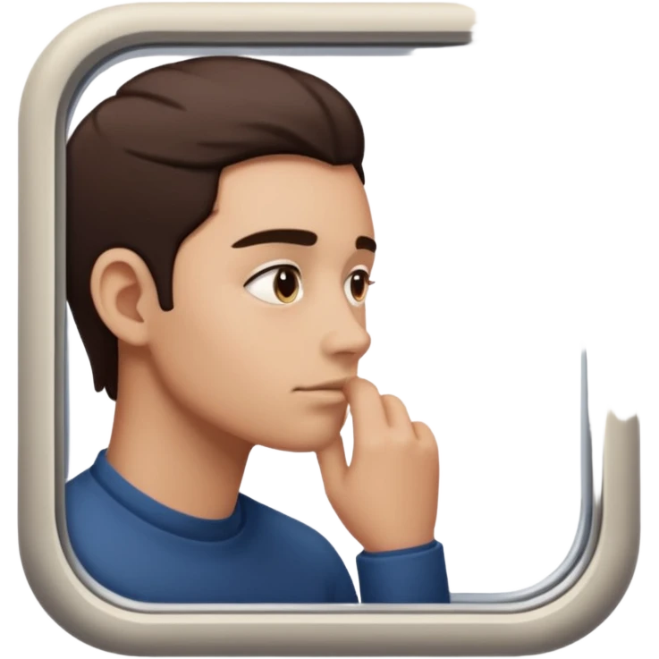 looking out a window emoji