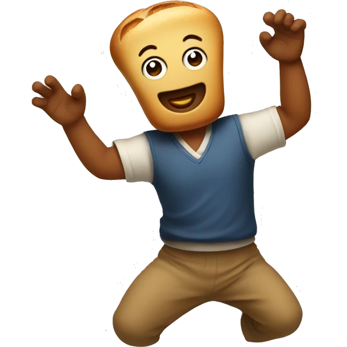 Dancing bread emoji