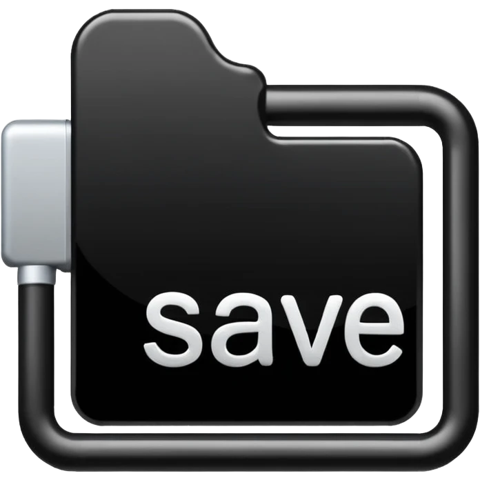 Black Save sign emoji