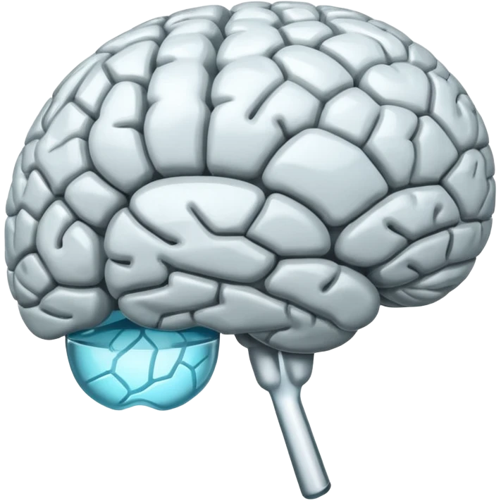brain White glass texture  emoji