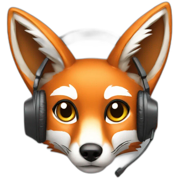 Fox with headset emoji