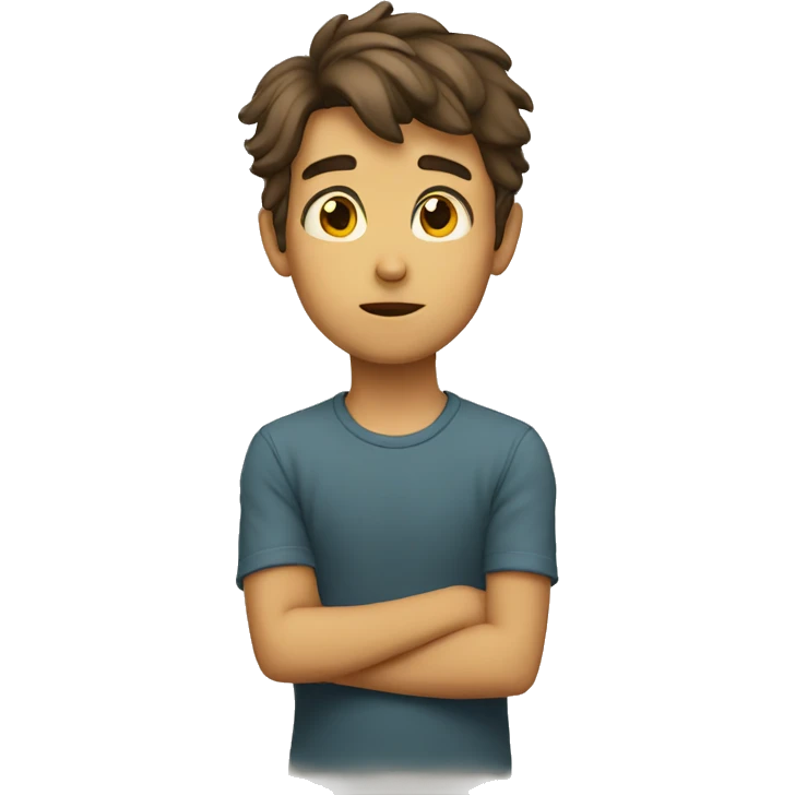 thinking boy emoji