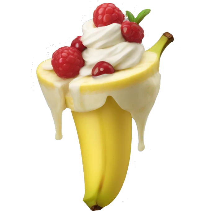 peeled banana split emoji