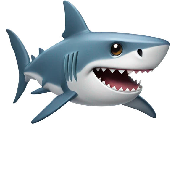 A shark waving goodbye  emoji