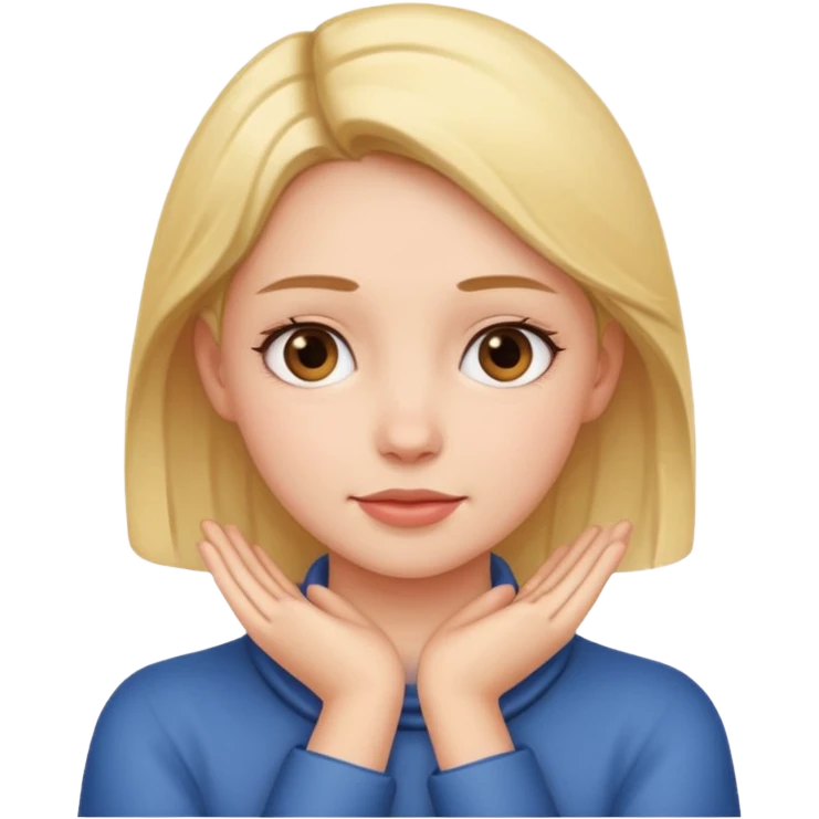 Girl with hands around her neck  emoji
