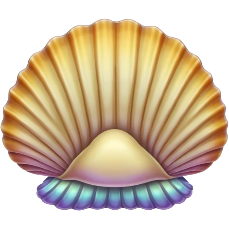 A very aesthetic sea clam with pastel beige  tones emoji