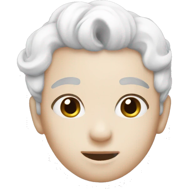 a cute pastel white emoji