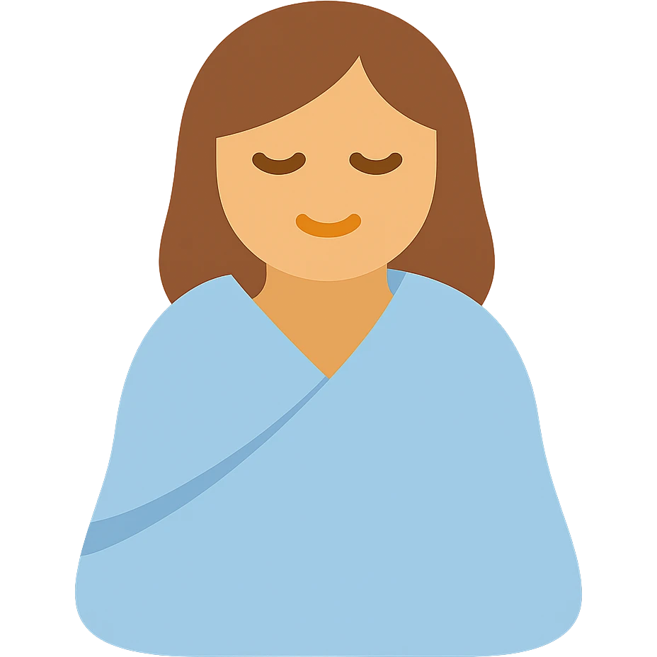 woman with blanket emoji