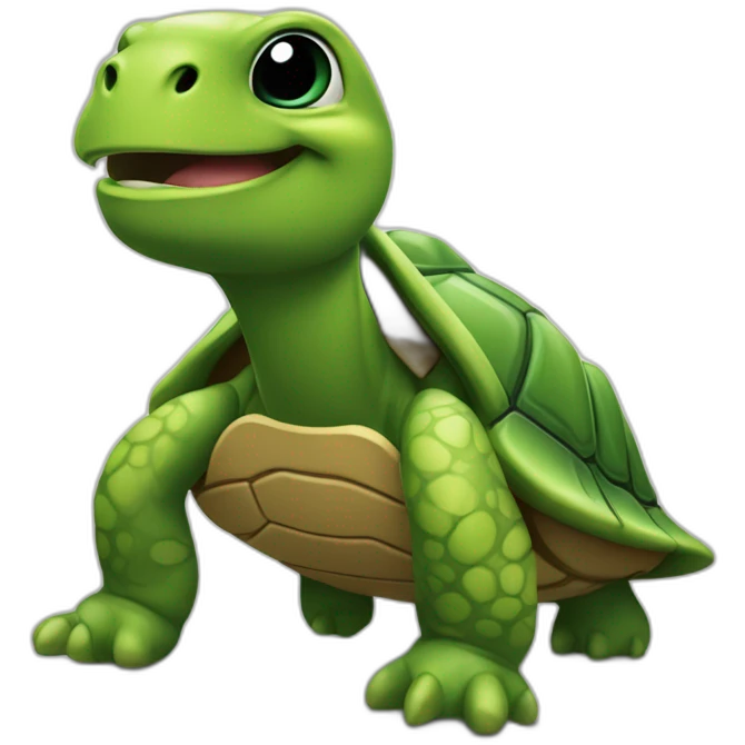 L’autre sur tortue Emojie sh emoji